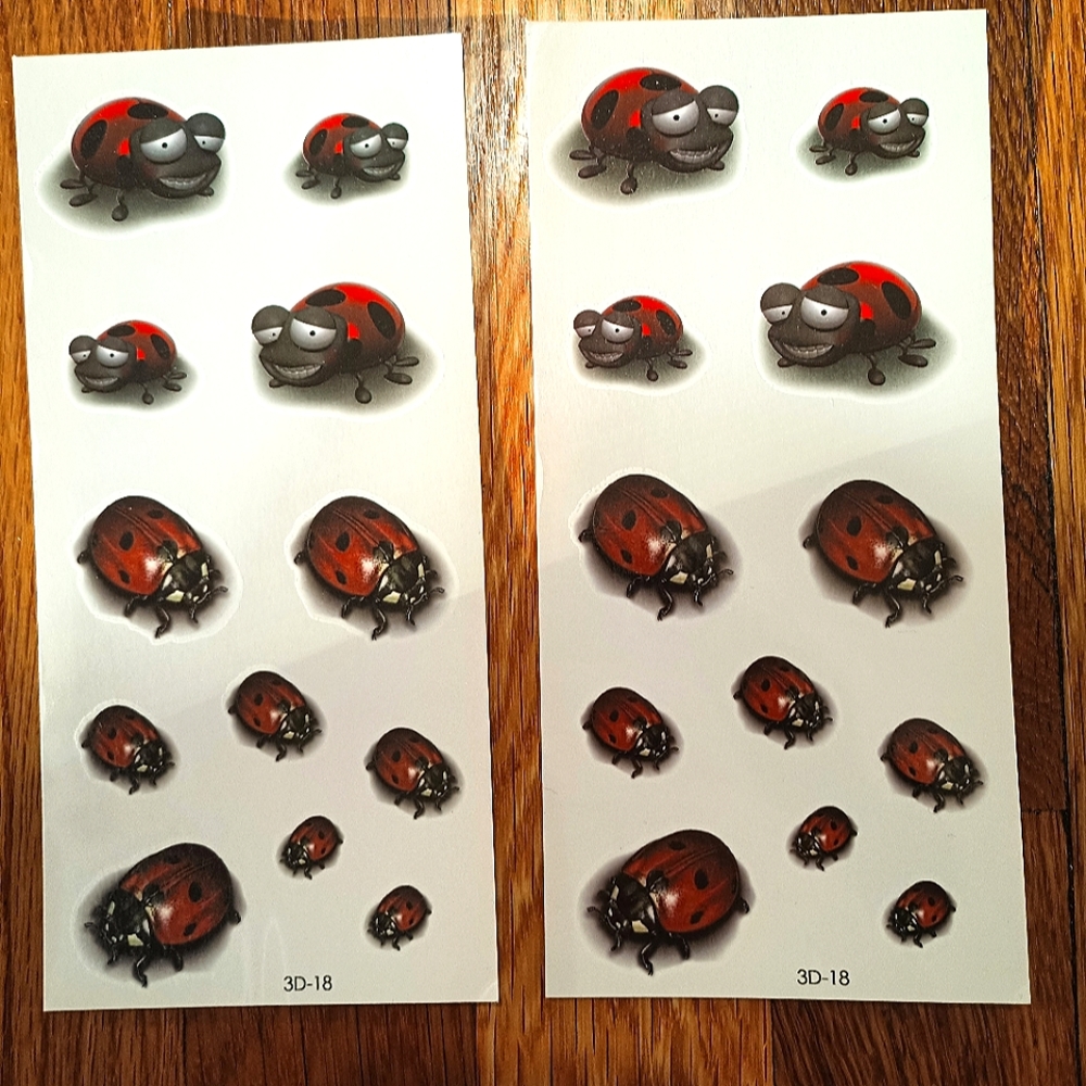🐞Temporary Tattoos Ladybug 3D